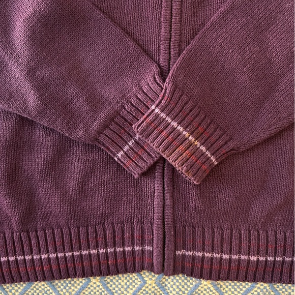Casual Corner Annex Purple Snowflake Zip Up Sweater - Picture 3 of 11